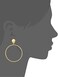 BIRSTONE Clip on 2 Inch Large Big Hoop Minimalist Earrings