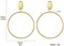 BIRSTONE Clip on 2 Inch Large Big Hoop Minimalist Earrings