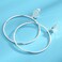 BIRSTONE Clip on 2 Inch Large Big Hoop Minimalist Earrings