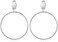 BIRSTONE Clip on 2 Inch Large Big Hoop Minimalist Earrings