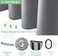 Dynamene Extra Long Shower Curtain,96 Inch Long Waffle Weave Weighted Thick Cloth Bathroom Shower Curtain, Neutral Heavy Duty Hotel Bath Curtain Set with 12 Plastic Hooks,72x96,Grey/Gray