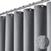 Dynamene Extra Long Shower Curtain,96 Inch Long Waffle Weave Weighted Thick Cloth Bathroom Shower Curtain, Neutral Heavy Duty Hotel Bath Curtain Set with 12 Plastic Hooks,72x96,Grey/Gray