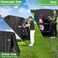 10L0L 4 Passenger Golf Cart Cover Fits EZGO, Club Car and Yamaha, 600D Waterproof with Extra PVC Coating Sunproof Dustproof Black Army Green black