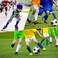 Wrzbest 2 Pair Kids Soccer Football Shin Guards Protector Calf Knee Protective Gear and 2 Pair Long Sleeve Socks with Professional Referee Whistle for Teenagers,Boys,Girls,Kid,Youth (Age 5 to 13