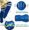 Wrzbest 2 Pair Kids Soccer Football Shin Guards Protector Calf Knee Protective Gear and 2 Pair Long Sleeve Socks with Professional Referee Whistle for Teenagers,Boys,Girls,Kid,Youth (Age 5 to 13