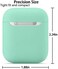 ZLZB AirPods Case, Airpods Accessories,AirPods Case Protection No Keychain,Airpods Silicon Case,Ultra-Thin Soft Airpods Cover Skin Compatible with Airpods 1AirPods 2(Green