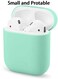 ZLZB AirPods Case, Airpods Accessories,AirPods Case Protection No Keychain,Airpods Silicon Case,Ultra-Thin Soft Airpods Cover Skin Compatible with Airpods 1AirPods 2(Green
