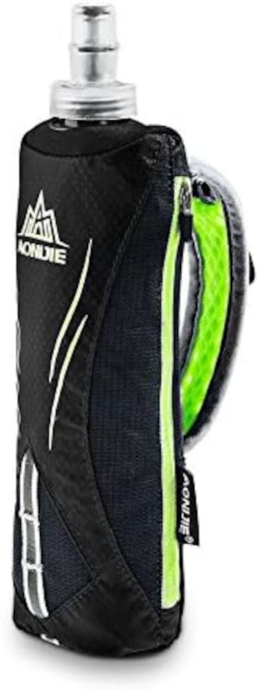 Aonijie Quick Grip Handheld Water Bottle for Running, Hand Strap Hydration Pack with 500ml Handheld Soft Flask Water Bottle (Black