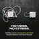 Fuse Reel The Side Kick Collapsible Charger Organizer and Travel Accessory Compatible with MacBook and PC Charging Cords and Adapter Cable Management White