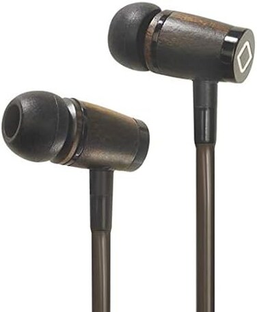 Aircom A6 Anti-Radiation Air Tube Headphone - Airflow Audio Technology for Premium Sound and EMF Protection &ndash; Wooden Earbuds with Built-in Microphone