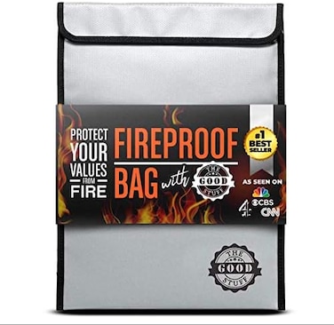 The Good Stuff Fireproof Document Bag [11x15 Protect Legal Documents with This Fireproof Bag, Ultra Safe Money Bags for Cash 2000&deg;F Rated Safe Accessories