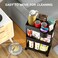 Pipishell PIUC04 Slim Storage Cart with Wheels, Black ABS Material, 3 Shelf Utility Cart for Bathroom, Laundry, Kitchen, Narrow Spaces