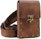 SUMGOGO Belt Pouch Waist Bag Fanny Pack Medieval Vintage Leather Pouch Cellphone Holder Holster Carry Belt Purse Pocket Casual Hiking Festival Renaissance Faire Costume Props Travel Wallet (Brown, Bro
