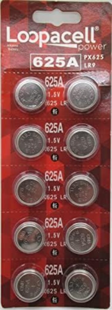 بطارية قلوية LOOPACELL 625A PX625A LR9 V625U PX625 - بطارية زرية طويلة الأمد 1.5 فولت لأجهزة قياس الإضاءة التي تعمل بالبطارية، والكاميرات القديمة، والمصابيح اليدوية الصغيرة، ومفاتيح السيارات