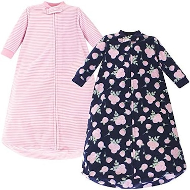 Hudson Baby baby-girls Long Sleeve Fleece Sleeping Bag Wearable Blanket