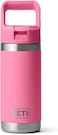 YETI Rambler Jr. 12 oz Kids Bottle, with Straw Cap, Harbor Pink, 21071500109, 1 ea