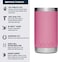 YETI Rambler Jr. 12 oz Kids Bottle, with Straw Cap, Harbor Pink, 21071500109, 1 ea