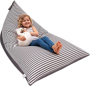 Huddle Supply Co Stuffed Animal Bean Bag Storage "Stuffie Seat" - Designer Bean Bag - Stuffed Animal Storage Bean Bag Chair for Kids, Teens and AdultsExtra Large100% Cotton Premium Canvas Bean Bag Cov