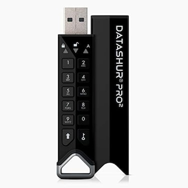 iStorage datAshur PRO2 256 GBSecure Flash DriveFIPS 140-2 Level 3 CertifiedPassword protectedDust/Water-Resistant