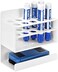 MyGift Dry Erase Marker Holder 10 Slots Whiteboard Marker Holder For Wall Dry Erase Eraser Holder Wall Mount White