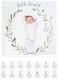 lulujo Baby&rsquo;s First Year Milestone Blanket and Card Set40in x 40in (Hello World