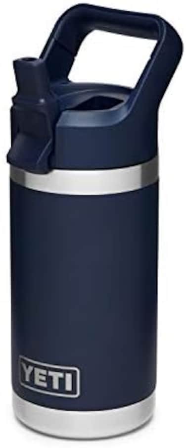 YETI Rambler Jr. 12 oz Kids Bottle, with Straw Cap, Navy, 21071500110, 1 Count (Pack of 1