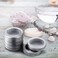 TecUnite 4 oz Metal Tin Cans Round Tin Containers Empty Tin Cans with Clear Top for Kitchen Office Candles Candies and Gifts Holding (24 Pieces