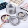 TecUnite 4 oz Metal Tin Cans Round Tin Containers Empty Tin Cans with Clear Top for Kitchen Office Candles Candies and Gifts Holding (24 Pieces