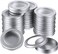 TecUnite 4 oz Metal Tin Cans Round Tin Containers Empty Tin Cans with Clear Top for Kitchen Office Candles Candies and Gifts Holding (24 Pieces