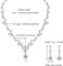 Hadskiss Jewelry Set for Women, Necklace Dangle Earrings Bracelet Set, Jewelry Set with White AAA Cubic Zirconia, Allergy Free Wedding Party Jewelry for Bridal Bridesmaid