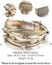 Fesciory Leather Wrap Bracelets for Women, Boho Leopard Multi-Layer Crystal Beads Cuff Bracelet Jewelry