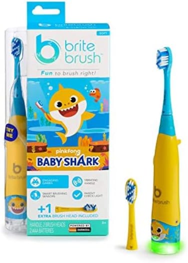 فرشاة أسنان BriteBrush - فرشاة أسنان ذكية تفاعلية للأطفال مزينة بصورة بيبي شارك