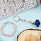 Quefe 1440pcs Acrylic Letter Beads White Cube Alphabet Beads Sorted Alphabet Beads for Jewelry Making, Bracelets, Necklaces, Key Chains (6 x 6mm