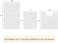 HOMEIDEAS 3 Pieces Bathroom Rugs, Ultra Soft Non Slip Absorbent Chenille Toilet Bath Mat Set (White