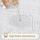 HOMEIDEAS 3 Pieces Bathroom Rugs, Ultra Soft Non Slip Absorbent Chenille Toilet Bath Mat Set (White