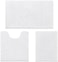 HOMEIDEAS 3 Pieces Bathroom Rugs, Ultra Soft Non Slip Absorbent Chenille Toilet Bath Mat Set (White