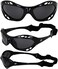 Birdz Eyewear Seahawk Polarized Sunglasses Jet Ski Goggles Sport Kite-Boarding, Surfing, Kayaking 2 Pairs Black Frames with SmokeBlue Lenses
