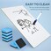 Nicpro 6 Pack Dry Erase Mini Whiteboard A4, 22 x 30 cm Double Sided Lapboard Bulk with 18 Water-Based Pens Erasers Learning Small White Board Portable Drawing Writing for Kid Student and Classroom Use