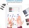 Nicpro 6 Pack Dry Erase Mini Whiteboard A4, 22 x 30 cm Double Sided Lapboard Bulk with 18 Water-Based Pens Erasers Learning Small White Board Portable Drawing Writing for Kid Student and Classroom Use