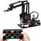 LAFVIN 4DOF Acrylic Robot Mechanical Arm Claw Kit compatible with Arduino IDE DIY Robot with CD Tutorial