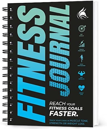 Clever Fox Fitness Journal Workout Log Book - Daily Fitness Planner Workout Journal for Women and Men. Spiral-Bound, Laminated Cover, Thick Pages, A5 (Ocean Blue