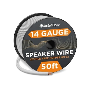 سلك مكبر صوت بحري عالي التحمل من InstallGear، عيار 14، مطلي بالقصدير، مصنوع من نحاس OFC، بطول 50 قدمًا