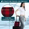 PAVILIA Travel Blanket with Soft Bag Pillow Case, Compact Blanket for Airplane, Road Trip, CampingLarge Portable Fleece Blanket for Plane Car Bus Train with Hand Luggage Strap 60x43 (Checker Red