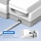 moeverEX Phone extension Cord 25 Ft, Telephone Cable with Standard RJ11 Plug and 1 in-Line Couplers and 20 Cable Clip Holders, White