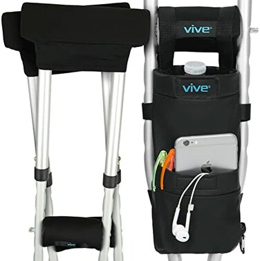 Vive Crutch Pads And Pouch One Size Black