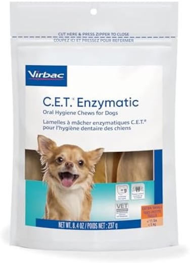 Virbac CET Enzymatic Oral Hygiene Chews for Dogs, Beef, 0.6 pounds, 8.4 Ounce (Pack of 1