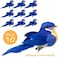 BANBERRY DESIGNS Bluebird Clip On Bird Decorations - Set of 10 Bluebirds for Home Decorating - Floral Arrangement Accents - Crafting Accessory - Wreath Garland Centerpiece D&eacute;cor