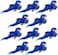 BANBERRY DESIGNS Bluebird Clip On Bird Decorations - Set of 10 Bluebirds for Home Decorating - Floral Arrangement Accents - Crafting Accessory - Wreath Garland Centerpiece D&eacute;cor