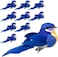 BANBERRY DESIGNS Bluebird Clip On Bird Decorations - Set of 10 Bluebirds for Home Decorating - Floral Arrangement Accents - Crafting Accessory - Wreath Garland Centerpiece D&eacute;cor