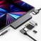 GKEAPZA Adapter for iPad Pro USB C Hub for iPad Pro M4 M2 M1 2024-2018,7in1 USB C Hub with 4K HDMI,3.5mm Jack,USB3.0,PD 60W,SD/TF,USB-C Data,iPad Air 4/5,iPad Mini 6
